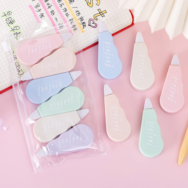 6개/세트 귀여운 마카롱 색상 수정 테이프, 학교, 사 - Correction Tape Roller 리뷰 및 가격