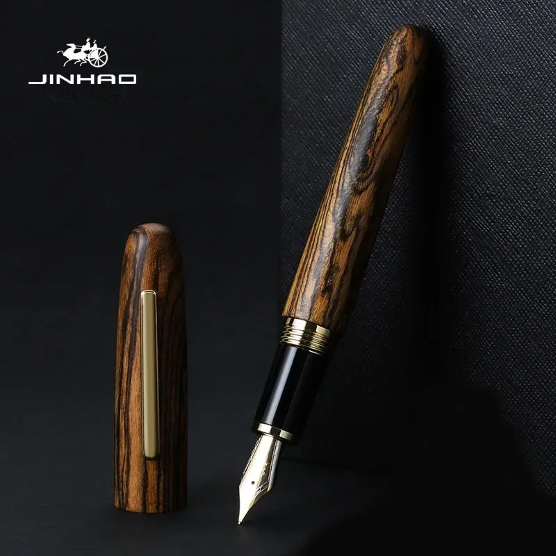 Jinhao 9056 천연 나무 수제 만년필 M/F 펜 - Office Stationery Supply Business 리뷰 및 가격