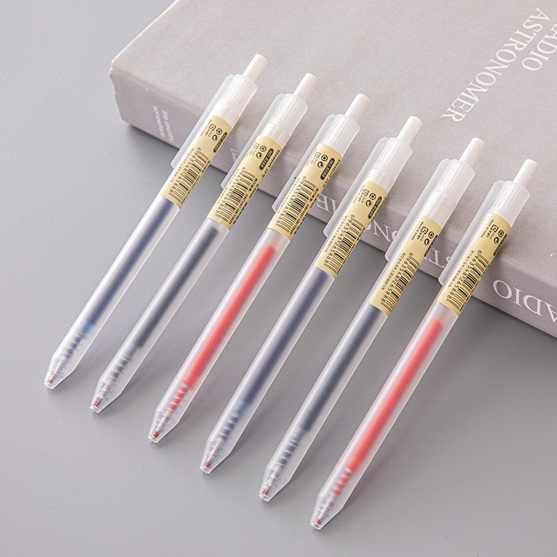6/10Pcs 0.5mm 개폐식 젤 펜 세트 검정/파랑 - Office Stationery Supply Business 리뷰 및 가격