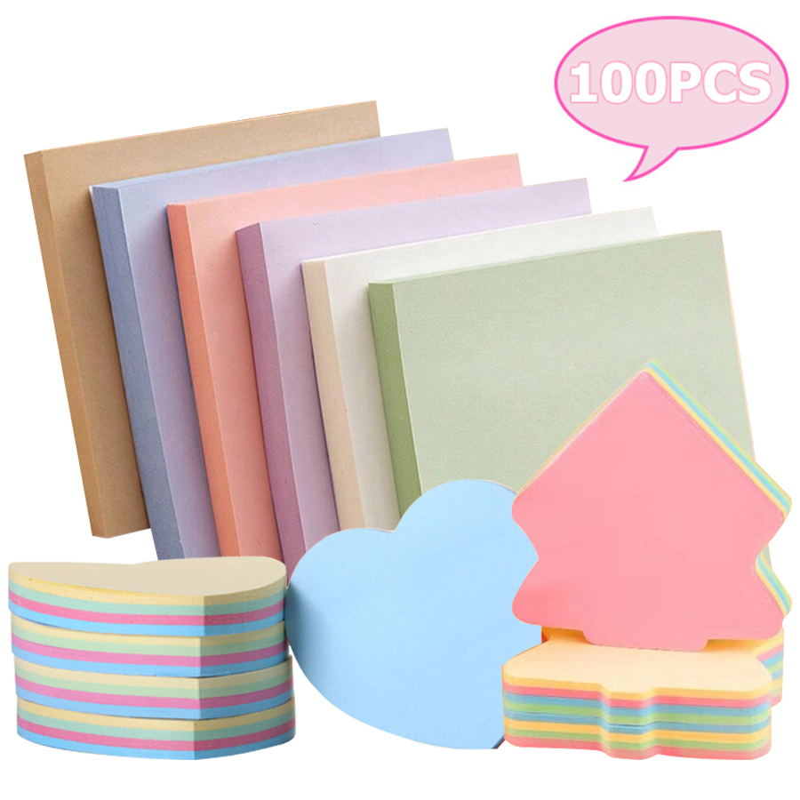 100pcs 7.6cm 스티커 메모 용지 매일 할 일  - Office Stationery Supply List 리뷰 및 가격
