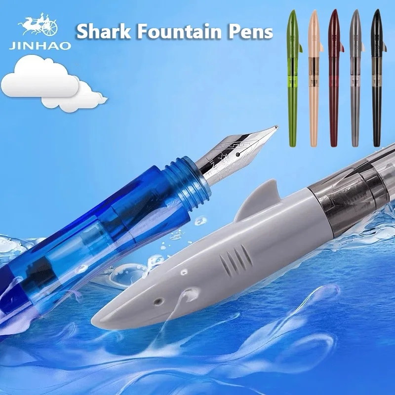 Jinhao 귀여운 상어 만년필, F 펜촉, 하이 퀄리 - Office Stationery Supply Business 리뷰 및 가격